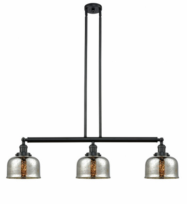 Bell 3 Light Stem Adjustable Island 13 Inch X 40.5 Inch Wide by Innovations - 213-BK-G78