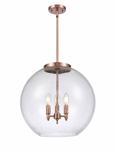 Athens 3 Light Stem Hung Pendant 18.38 X 17.75 Inch Wide by Innovations - 221-3S-AC-G124-18