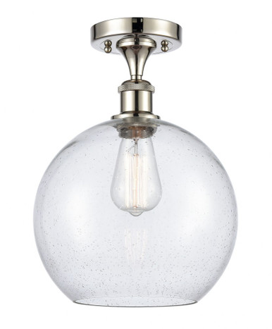 Athens 1 Light Semi Flush Mount 13.25 Inch and 10 Inch Wide by Innovations - 516-1C-PN-G124-10