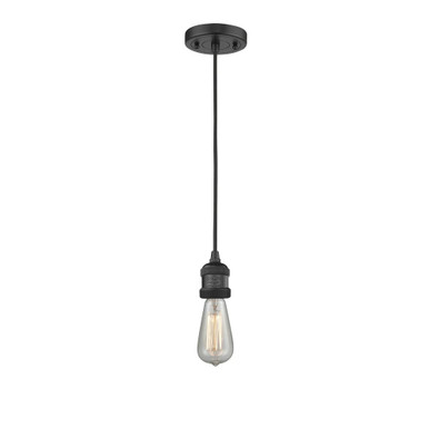 Bare Bulb 1 Light Cord Hung Mini Pendant 3.88X4.5 Inch Wide by Innovations - 200C