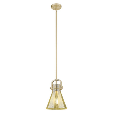 Newton Cone 1 Light Glass Mini Pendant 11.38 and 8 Inch Wide by Innovations - 410-1SS-CB-G411-8ME