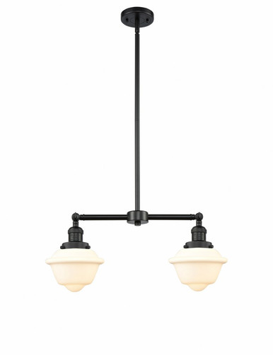 Oxford 2 Light Stem Adjustable Island 10 and 24 Inch Wide by Innovations - 209-BK-G531