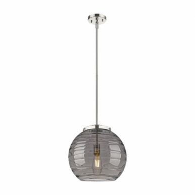 Athens Deco Swirl 1 Light Stem Hung Pendant 13.63 X 13.75 by Innovations - 221-1S-PN-G1213-14SM