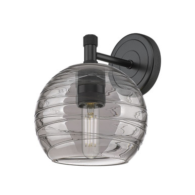 Crown Point 1 Light Wall Sconce 8.5 Inch and 5.88 Inch Wide by Innovations - 434-1W-BK-G1213-6SM