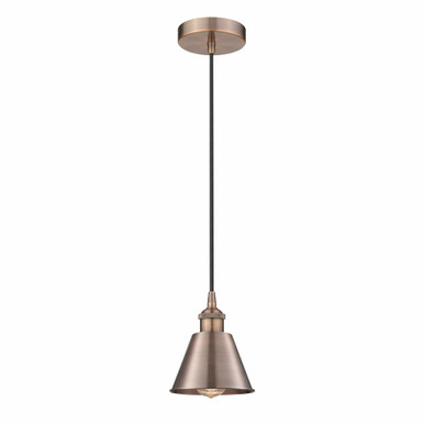 Smithfield 1 Light Cord Hung Small Pendant 8.25 Inch Tall by Innovations - 616-1P-AC-M8-AC