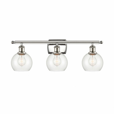 Athens 3 Light Bath Vanity 8.88 Inch Tall X 25.88 Inch Wide by Innovations - 516-3W-PN-G122-6