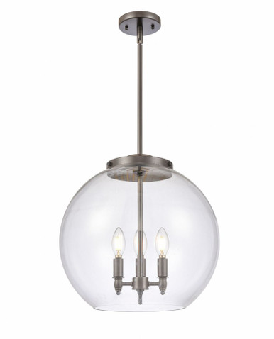 Athens 3 Light Stem Hung Pendant 16.38 X 15.75 Inch Wide by Innovations - 221-3S-OB-G122-16