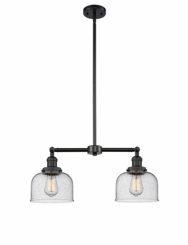 Bell 2 Light Stem Adjustable Down Island 10 and 21 Inch by Innovations - 209-BK-G74