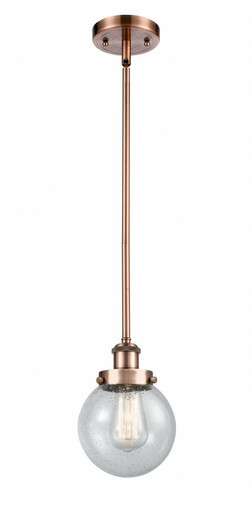 Beacon 1 Light Mini Pendant 9 Inch Tall and 6 Inch Wide by Innovations - 916-1S-AC-G204-6
