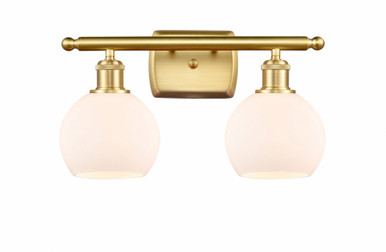 Athens 2 Light Bath Vanity 8.88 Inch Tall X 15.88 Inch Wide by Innovations - 516-2W-SG-G121-6