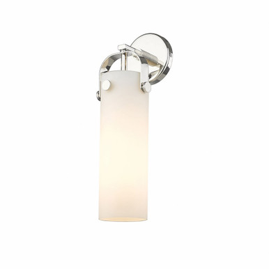 Pilaster 1 Light Glass Wall Sconce 17 Inch and 4.5 Inch Wide by Innovations - 413-1W-PN-G413-1W-4WH