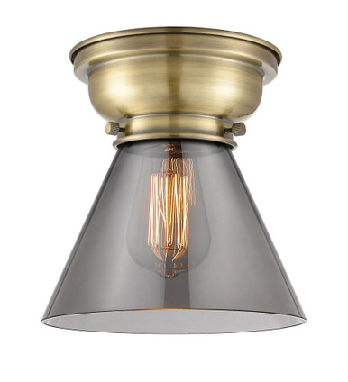 Cone 1 Light Flush Mount 8.25 Inch Tall and 7.75 Inch Wide by Innovations - 623-1F-AB-G43