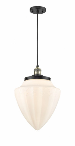 Bullet 1 Light Cord Hung Mini Pendant 16.25X11.88 Inch Wide by Innovations - 201C-BAB-G661-12