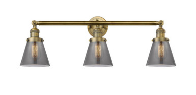 Cone 3 Light Bath Vanity 11 Inch Tall and 30 Inch Wide by Innovations - 205-BB-G63