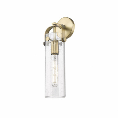 Pilaster 1 Light Glass Wall Sconce 17 Inch and 4.5 Inch Wide by Innovations - 413-1W-BB-G413-1W-4SDY