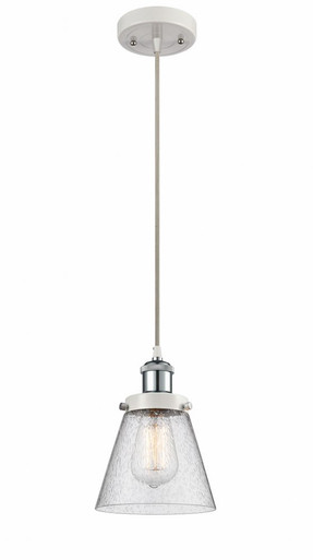 Cone 1 Light Cord Hung Mini Pendant 9 Inch and 6 Inch Wide by Innovations - 916-1P-WPC-G64