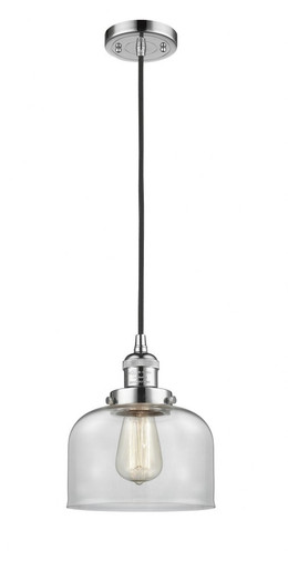 Bell 1 Light Cord hung Mini Pendant 8.88 X 7.75 Inch Wide by Innovations - 201C-PC-G72