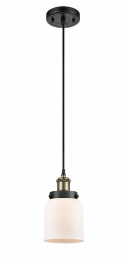 Bell 1 Light Cord hung Mini Pendant 10 Inch and 5 Inch Wide by Innovations - 916-1P-BAB-G51