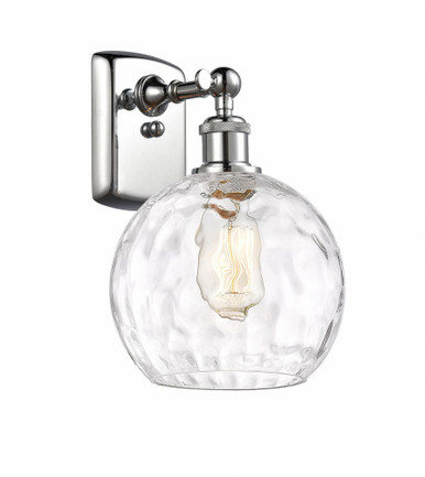 Athens Water Glass 1 Light Wall Sconce 11 Inch X 8 Inch Wide by Innovations - 516-1W-PC-G1215-8