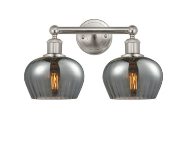 Fenton 2 Light Bath Vanity 9.75 Inch Tall and 15.5 Inch Wide by Innovations - 616-2W-SN-G93