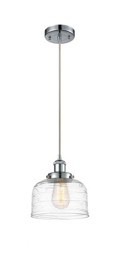 Bell 1 Light Cord hung Mini Pendant 10 Inch and 8 Inch Wide by Innovations - 916-1P-PC-G713