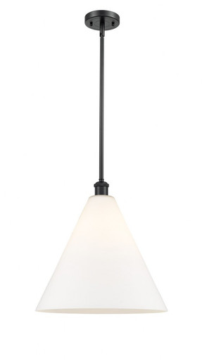 Berkshire Glass 1 Light Pendant 17 Inch Tall X 16 Inch Wide by Innovations - 516-1S-BK-GBC-161