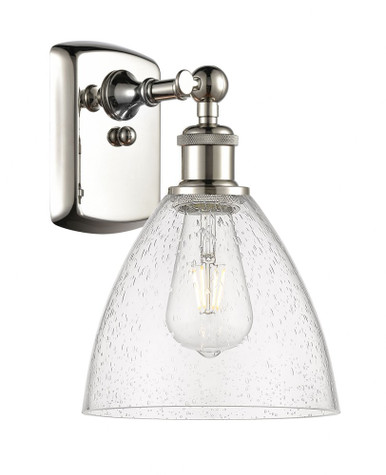 Bristol 1 Light Glass Wall Sconce 10.5 Inch X 7.5 Inch Wide by Innovations - 516-1W-PN-GBD-754