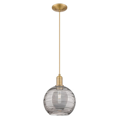 Athens Deco Swirl 1 Light Cord Hung Mini Pendant 12.45 X 10 by Innovations - 716-1P-BB-G1213-10SM