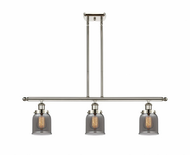Bell 3 Light Stem hung Island 10 Inch Tall and 36 Inch Wide by Innovations - 916-3I-PN-G53