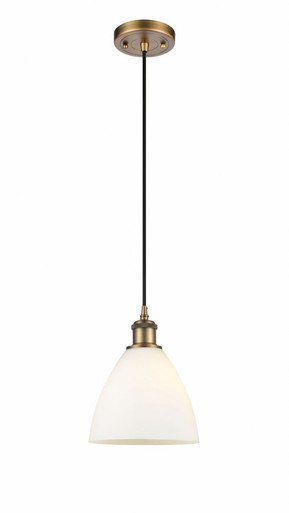Bristol 1 Light Glass Cord hung Mini Pendant 9.5X7.5 Inch by Innovations - 516-1P-BB-GBD-751