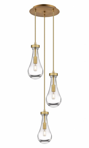 Owego 3 Light 5" Multi Pendant 42.75 Inch X 11.63 Inch Wide by Innovations - 113-451-1P-BB-G451-5CL