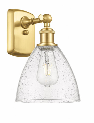 Bristol 1 Light Glass Wall Sconce 10.5 Inch X 7.5 Inch Wide by Innovations - 516-1W-SG-GBD-754
