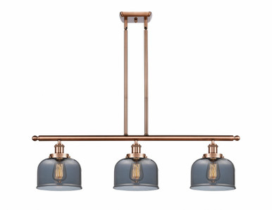 Bell 3 Light Stem hung Island 11 Inch Tall and 36 Inch Wide by Innovations - 916-3I-AC-G73