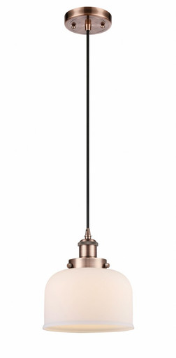 Bell 1 Light Cord hung Mini Pendant 10 Inch and 8 Inch Wide by Innovations - 916-1P-AC-G71