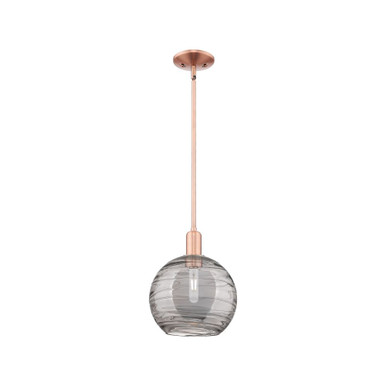 Athens Deco Swirl 1 Light Stem Hung Mini Pendant 12.25 X 10 by Innovations - 716-1S-AC-G1213-10SM