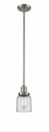 Bell 1 Light Stem Hung Mini Pendant 10 Inch and 5 Inch Wide by Innovations - 201S-SN-G52