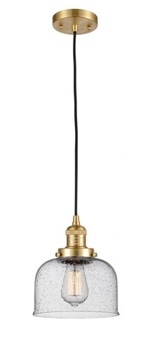 Bell 1 Light Cord hung Mini Pendant 8.88 X 7.75 Inch Wide by Innovations - 201C-SG-G74