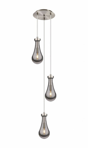 Owego 3 Light 5" Multi Pendant 42.75 Inch X 11.63 Inch Wide by Innovations - 113-451-1P-SN-G451-5SM