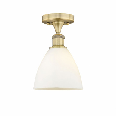 Bristol 1 Light Glass Semi Flush Mount 11.5 X 7.5 Inch Wide by Innovations - 616-1F-BB-GBD-751