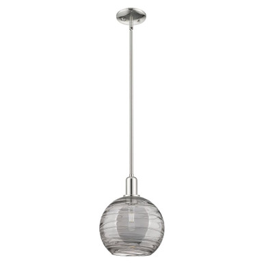 Athens Deco Swirl 1 Light Stem Hung Mini Pendant 12.25 X 10 by Innovations - 716-1S-PN-G1213-10SM