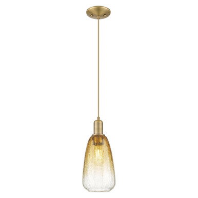 Brookhaven Almond 1 Light Cord Hung Mini Pendant 13.83X6 by Innovations - 716-1P-BB-G480-6AM