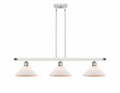 Orwell 3 Light Stem Hung Island 7.5 Inch Tall X 36 Inch Wide by Innovations - 516-3I-WPC-G131