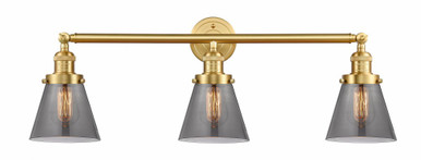 Cone 3 Light Bath Vanity 11 Inch Tall and 30 Inch Wide by Innovations - 205-SG-G63