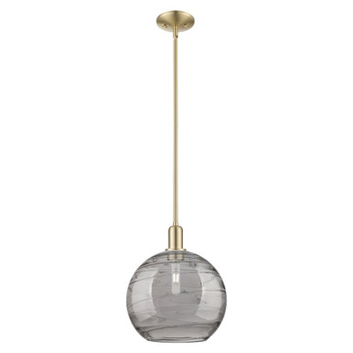 Athens Deco Swirl 1 Light Stem Hung Mini Pendant 14 X 12 by Innovations - 716-1S-CB-G1213-12SM