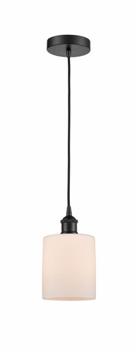Cobbleskill 1 Light Cord Mini Pendant 9 and 5 Inch Wide by Innovations - 616-1P-BK-G111