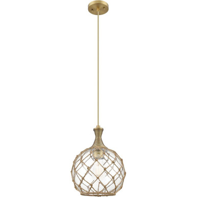 Astor 1 Light Mini Pendant 13.75 Inch Tall and 10 Inch Wide by Innovations - 415-1S-BB-G122-10RB