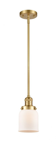 Bell 1 Light Stem Hung Mini Pendant 10 Inch and 5 Inch Wide by Innovations - 201S-SG-G51