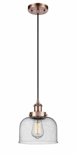 Bell 1 Light Cord hung Mini Pendant 10 Inch and 8 Inch Wide by Innovations - 916-1P-AC-G74