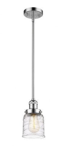 Bell 1 Light Stem Hung Mini Pendant 10 Inch and 5 Inch Wide by Innovations - 201S-PC-G513