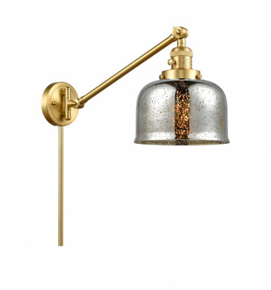 Bell 1 Light Adjustable Swing Arm Down Wall Sconce 25X8 Inch by Innovations - 237-SG-G78